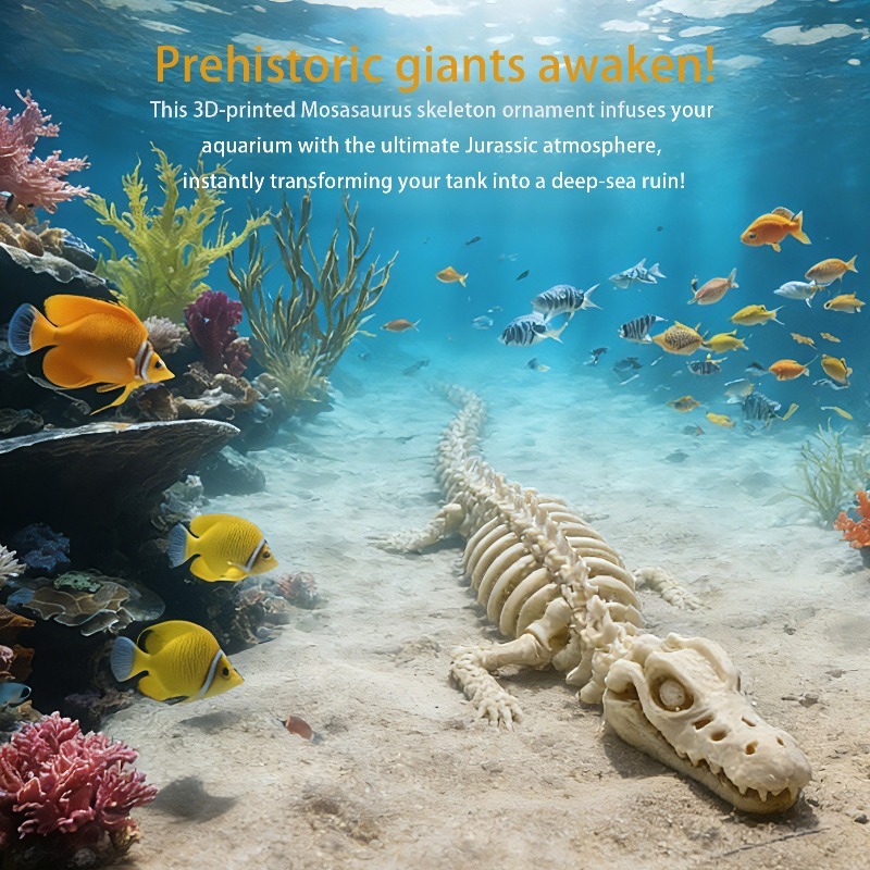 Marine Aquarium Used - 1 шт. Реалистичный скелет мозазавра для