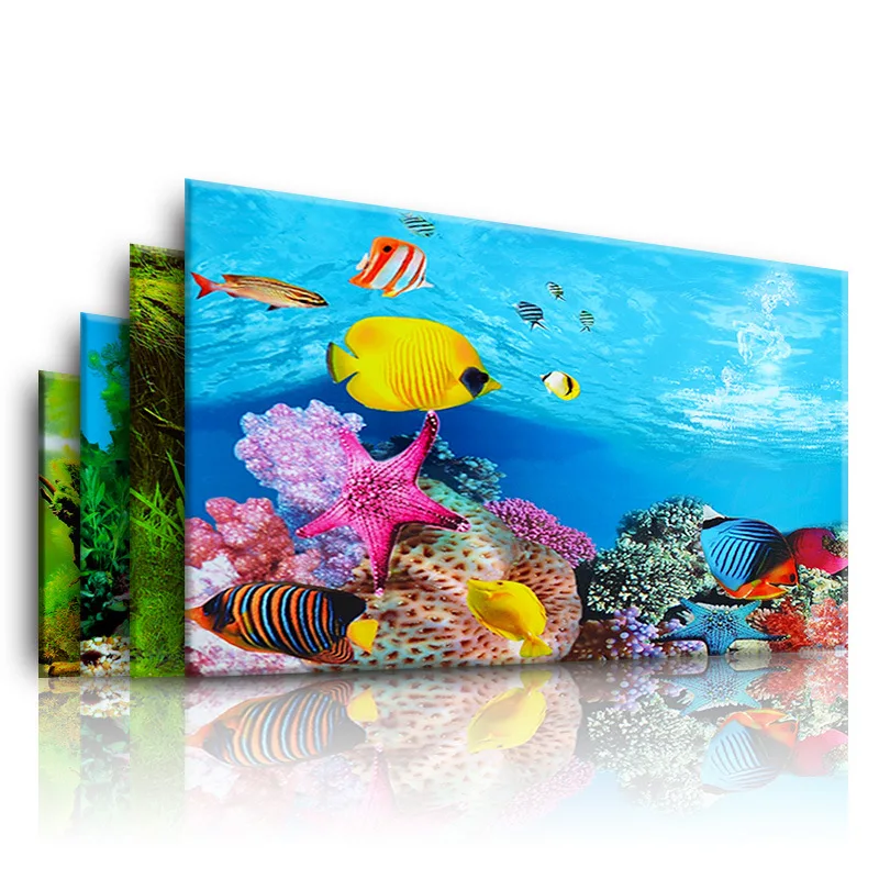 Фон для аквариума, 3d наклейка – обзор и цена Marine Aquarium Aquascape